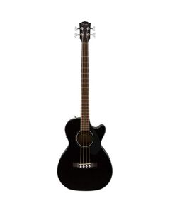 Fender Guitarra acústica de 4 cuerdas con guitarra acústica Fishman Bass con afinador y ecualizador, diseño clásico con diapasón de nogal redondeado, construcción de caoba, tapa de abeto