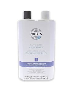 Nioxin System 5 Cleanser and Scalp Therapy Conditioner Duo Shampoo and Conditioner Set, 67.6 Oz