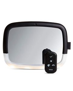 Munchkin® Brica® Night Light™ Pivot Baby in-Sight® Espejo ajustable para coche, probado contra golpes y resistente a roturas, color negro