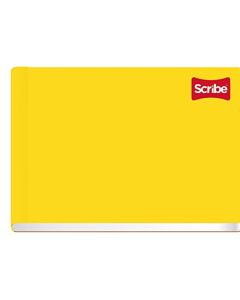 Scribe- Cuaderno cosido de 100 hojas italiano cuadro chico, color amarillo
