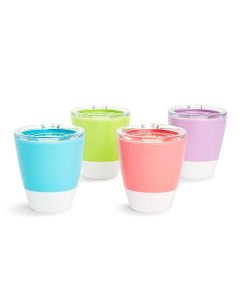 Munchkin Splash - Vasos para niños pequeños con tapas de entrenamiento, 207 ml, paquete de 4