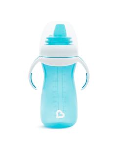 Munchkin - Vaso para sorber Gentle Transition con asas de entrenamiento, 10 onzas, azul (21334)