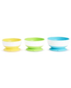 Munchkin Stay Put Suction Bowl, 3 Pack