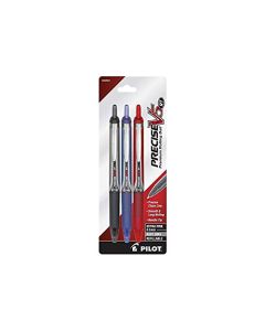 Pilot Precise V5 Rt, Bolígrafo Retráctil, Tinta Líquida Colores Surtidos, Blíster 3 Piezas (26053)