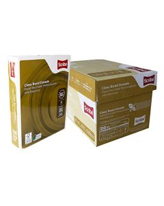Scribe Caja de Papel Reciclado Multipropósito 92% de Blancura, Impresoras Laser y de Inyección de Tinta, 10 Paquetes con 500 Hojas, Color: Blanco