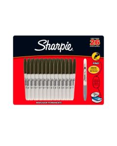 NEWELL - Marcador Permanente Sharpie Punto Fino Negro 26 Piezas