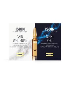 Isdinceutics Day&Night Rutina Antimanchas, Sérum Corrector Despigmentante de Día y Peeling Exfoliante de Noche, 10 ampolletas
