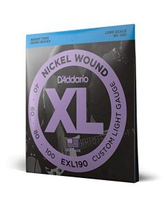 D'Addario EXL190 XL Nickel Wound Custom Light (.040-.100) Electric Bass Guitar Strings