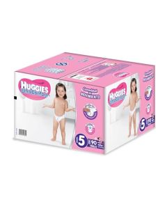 Huggies UltraConfort Pañal Desechable para Bebé, Etapa 5 Niña, Caja con 90 piezas, Ideal para niños de 11 a 14.5kg