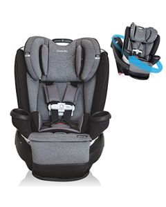 Evenflo Gold Revolve360 - Asiento de coche giratorio todo en uno con SensorSafe (color gris piedra lunar)