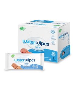WaterWipes, Toallitas Húmedas para Bebé, 240 Toallitas, Color Blanco