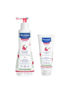 Mustela Bathtime Gift Set, Baby Skin Care Available for Normal, Dry, Sensitive, and Eczema Prone Skin