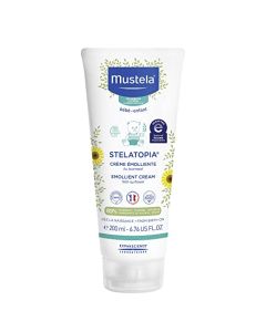 Mustela Stelatopia Emollient Baby Cream - Moisturizing Body Lotion for Eczema-Prone Skin - with Natural Avocado & Sunflower Oil - Fragrance-Free - 6.76 fl. oz.