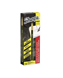 Sanford Sharpie Peel-Off China Marker Grease Pencils, Black, 12-Pack (2089)