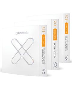 D'Addario Cuerdas para guitarra eléctrica guitarra recubiertas XS Nickel, regular, 10-46, 3-Pack