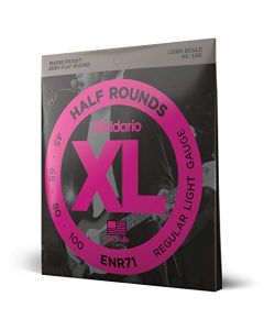 D'Addario ENR71 XL Half Rounds Regular Light (.045-.100) Electric Bass Guitar Strings