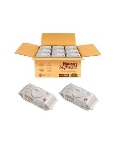 Huggies Supreme Protección Delicada Toallitas Húmedas para Bebé - 1 Caja x 12 Paquetes de 80 Toallitas c/u