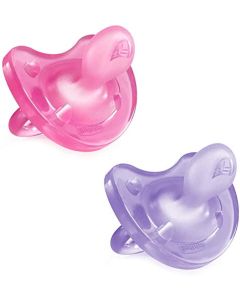 CHICCO, Set de Chupón para Bebé PhysioForma Soft, 6 a 16 meses, Color Rosa
