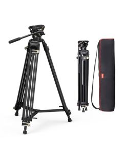 SmallRig AD-01 Trípode de vídeo, trípode Resistente de 73 Pulgadas con Cabezal de Fluido de 360 Grados y Placa de liberación rápida para cámaras réflex Digitales, videocámaras, cámaras 3751