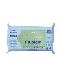 Mustela Toallitas Húmedas para Bebé, Paquete con 60pzs