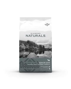Diamond Pet Foods - Alimento seco 8+35 Naturals para perros mayores de 8 años, fórmula de pollo, huevo y avena, bolsa de 35 libras