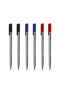 Staedtler Triplus Fineliner 0.3mm - (2 Black & 2 Red & 2 Blue) by Steadtler