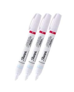 Sharpie 35558 - marcador de pintura a base de aceite, punta media, tinta blanca, 3 rotuladores, 3-Pack (Medium Point)