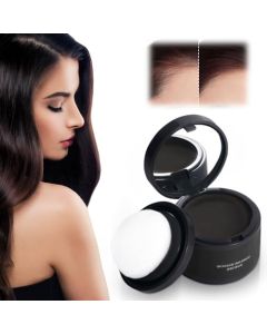 Hairline Powder, Polvo para Retocar Raíces, Enhance Hairline Powder, Polvo para Retocar Raíces para Hombres y Mujeres, Polvo para Cubrir el (Negro, M)