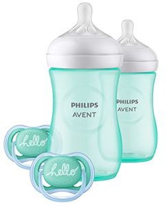 Philips AVENT Biberón natural con pezón de respuesta natural, juego de regalo para bebé, SCD837/02
