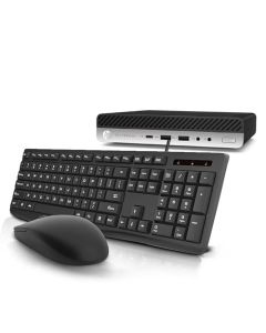 HP EliteDesk 800 G5 Mini pc de computadora, 9ª generación, Core i5-9500T @3.70 GHz, 8GB RAM, 256GB NVMe SSD Mouse y Teclado USB, Soporte 4K, WiFi, Bluetooth Windows 10 Pro (reacondicionado)