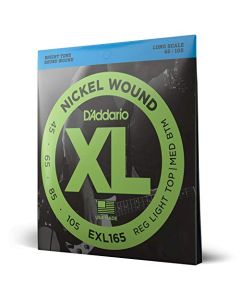 D'Addario EXL165 XL Nickel Wound Regular Light Top/Medium Bottom Electric Bass Guitar Strings
