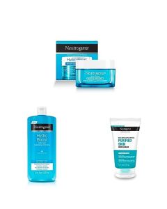 NEUTROGENA Hidratante Facial Hydro Boost Water gel 50 g + oral en gel Neutrogena Hydro Boost Ácido Hialurónico 400 ml + dor Facial Neutrogena Purified Skin Ácido glicólico 150 g