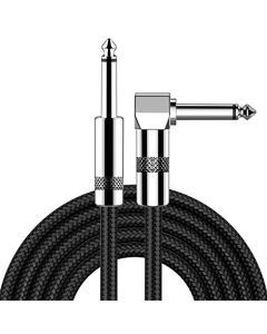 Cable de Guitarra 10 Feet New Bee, Cavo Audio Professionale, Adaptador de Audio Estéreo Balanceado Cable Trenzado de Nailon,Cable Amplificador de Bajo para Guitarra Eléctrica, Bajo, Mandolina Eléctrica, Audio Profesional (Ángulo Recto a Recto)