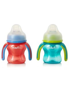 Evenflo - Vaso para entrenamiento de Flo, Rojo/Verde azulado, 5oz, 2 Pack