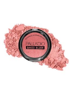 Palladio Baked Blush, Fórmula Altamente Pigmentada con Destellos, Fácil de Mezclar y Altamente Modulable, Aplicación en Seco para un Resplandor Natural o en Húmedo, Wish