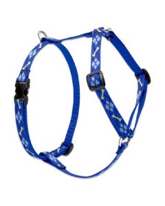 Lupine 1/2 Inch Dapper Dog Roman Harness for Small Dogs, Azul Royal, 1/2" W; 12-20" Girth
