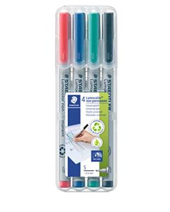 Staedtler Lumocolor no-p S - Bolígrafo universal (4 unidades, 311 WP4)