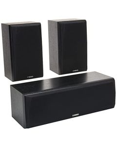 Yamaha NSP51BL Paquete de Bafles, 2 de Repisa y 1 Central, negro