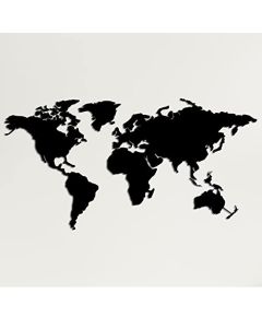 DEKADRON Arte de pared de metal, metal World Map Continents, decoración de pared de metal, decoración de interiores, letrero de metal, 4 piezas (40 pulgadas de ancho x 21 pulgadas de alto / 101 x 53