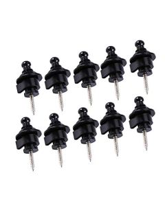 Tbest Guitar Strap Lock Security,10Pcs Cerraduras y Bloqueo de Correa de Guitarra Strap Lock Metal Rápida de Seguridad de Retención de Antideslizante para Bajo Acústico de Guitarra