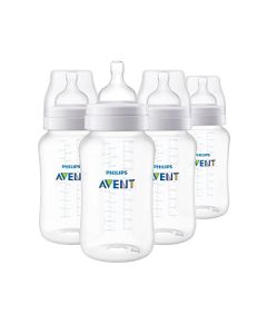 Philips Avent SCY106/04 - Biberones anticólicos (325 ml, 4 unidades), transparente