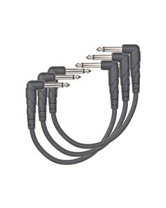 Planet Waves PW-CGTP-305 Classic Series Instrument Cable with Right Angle Plug, 0.5 feet (3-pack)