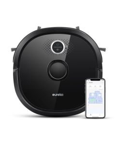 Eureka Robot Aspirador, NER650 2000Pa Robot Aspirador con Navegación LDS, Mapeo Inteligente y Wi-Fi Conectado para Suelo de Moqueta con Alexa Google Assistante Negro
