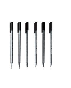 Staedtler Triplus Fineliner 0.3mm - (6 Black) by Steadtler