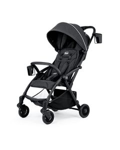Chicco Presto carriola compacto y autoplegable con dosel, carriola ligero con marco de aluminio para bebés y niños pequeños de hasta 50 libras Grafito/Gris