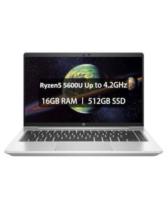 HP ProBook 445 G8 14 pulgadas FHD (1920 x 1080) portátil de negocios, Ryzen5 5600U (6 núcleos), 16 GB de RAM, SSD de 512 GB, cámara web, teclado retroiluminado, huellas dactilares, Windows 10 Pro (reacondicionado)
