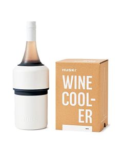 Huski enfriador de vino | Diseño premiado | Mantiene la botella de vino fría hasta 6 horas | Accesorio de vino | Hielera de última generación | Se adapta a algunas botellas de champaña (Blanco)