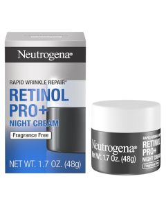 Neutrogena Rapid Wrinkle Repair Retinol Pro+ Anti-Wrinkle Night Moisturizer, Anti-Aging Face & Neck Cream, Formulated without fragrance, parabens, dyes, & phthalates, 0.3% Retinol, 1.7 oz
