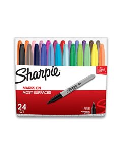 Sharpie 75846 Fine Point Permanent Marker, Assorted Colors, 24-Pack