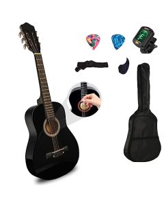 Kits y Accesorios para Guitarra Acústica Clásica Estuches, Guitarra Acústica de 6 Cuerdas, Afinador digital, púas, correas, guitarra clásica para principiantes